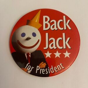 💥Jack In The Box Jack for President pin back button